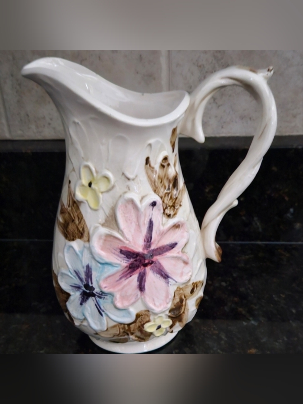 Vintage NAPCOWARE Glazed Ceramic Pitcher